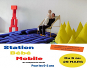 Bébé station Mobile de Stéphanie Marin pour les 0-2 ans jusqu'au 29 mars 2023 à la médiathèque de Dainville