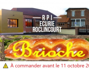 ⚠️L’Association des Parents d’Élèves de Roclincourt et d’Écurie lance une opération brioche, commande avant le 11 octobre 2024